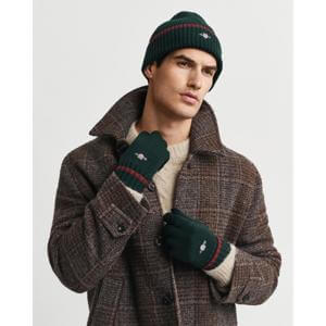 GANT Tartan Green Essential Beanie & Gloves Gift Set
